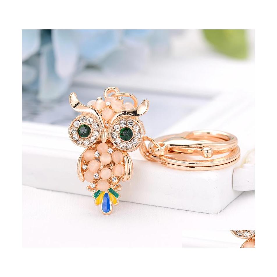 Key Rings Bag Chain Opal Owl Cute Rhinestone Car Keys Ring Holder For Women Girls Fashion Metal Animal Pendant Keyrings Jewelry Gift Dhqkd
Key Rings Bag Chain Opal Owl Cute Rhinestone Car Keys Ring Holder For Women Girls Fashion Metal Animal Pendant Keyrings Jewelry Gift Dhqkd