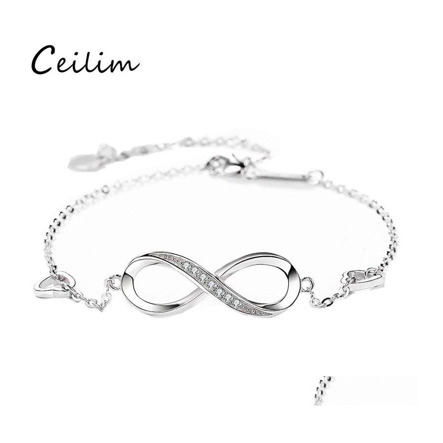 Link Chain 925 Sterling Sier Infinite Bracelet Eight Charm Bracelets For Women Trendy Drop Delivery Jewelry Otf4X
Link Chain 925 Sterling Sier Infinite Bracelet Eight Charm Bracelets For Women Trendy Drop Delivery Jewelry Otf4X