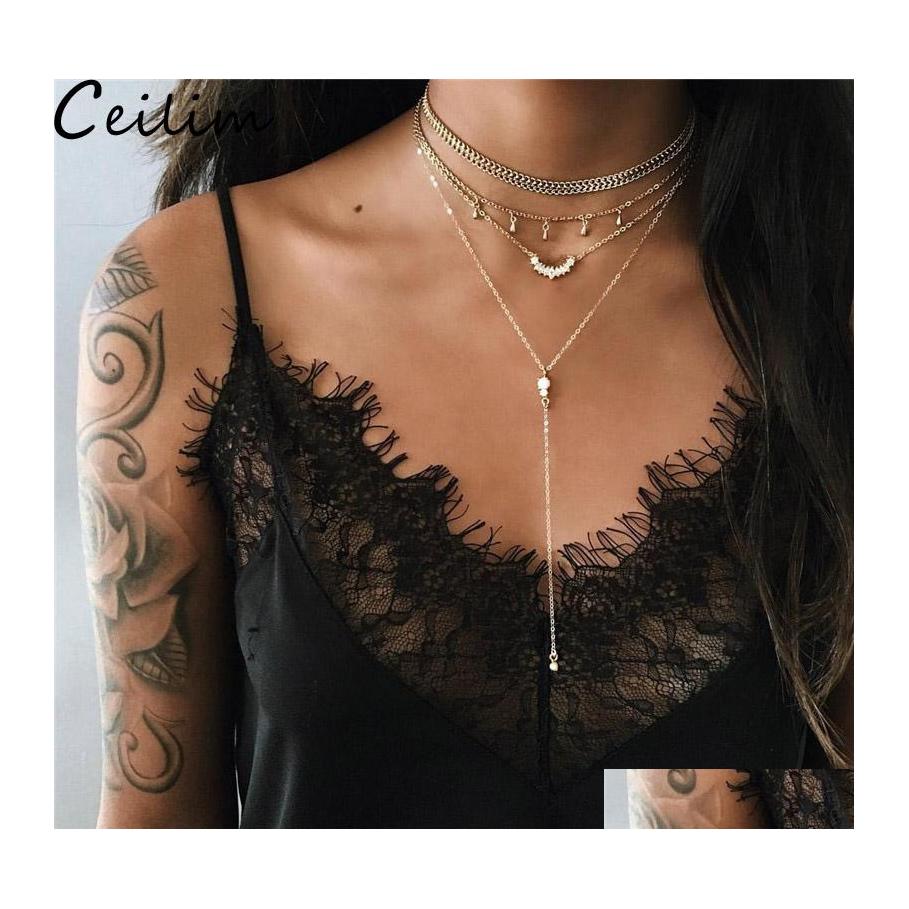 Pendant Necklaces Trendy Crystal Mti Layer Necklace For Women Long Charm Collier Tassels Choker Wholesale Jewelry Drop Delivery Penda Otrsc
Pendant Necklaces Trendy Crystal Mti Layer Necklace For Women Long Charm Collier Tassels Choker Wholesale Jewelry Drop Delivery Penda Otrsc