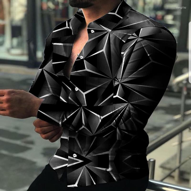 Men's Casual Shirts Spring Men's Printed 2023 Stereoscopic Rhombus Streetwear Clothing Cardigan High-End Long Sleeve Dress Shirt
Men's Casual Shirts Spring Men's Printed 2023 Stereoscopic Rhombus Streetwear Clothing Cardigan High-End Long Sleeve Dress Shirt