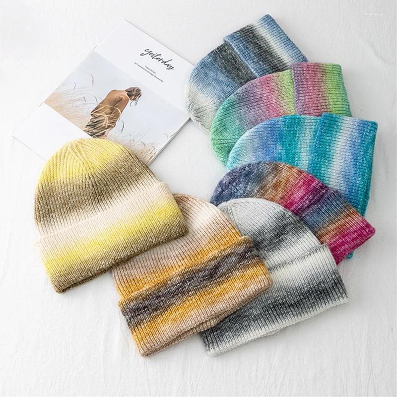 Berets 2023 Selling Autumn Winter Knitted Hat Ladies Leisure Style Gradient Color Thickened Windproof Beanie Warm Head Cap Gorras, Black blue
Berets 2023 Selling Autumn Winter Knitted Hat Ladies Leisure Style Gradient Color Thickened Windproof Beanie Warm Head Cap Gorras, Black blue