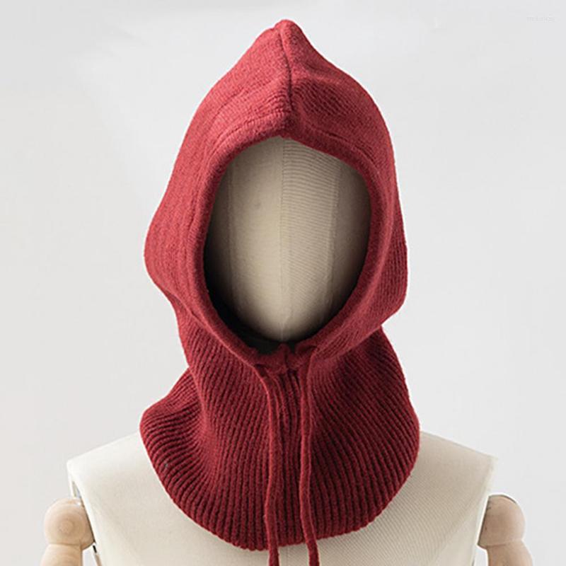 Berets Winter Hat Scarf Drawstring Knitting Solid Color Hooded One-piece Design Keep Warm Washable Thick Cycling Cap For Shopping, Black
Berets Winter Hat Scarf Drawstring Knitting Solid Color Hooded One-piece Design Keep Warm Washable Thick Cycling Cap For Shopping, Black