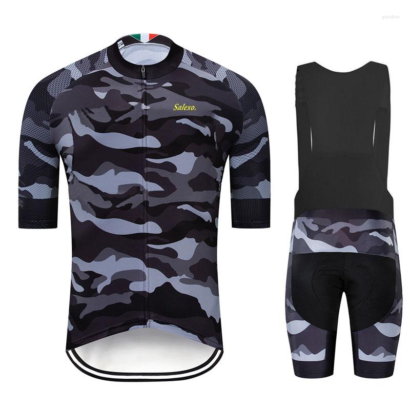 Racing Sets Camouflage Cycling Jersey Men Summer Anti-UV Set Breathable Sport Bicycle Short Sleeve Clothing, Pants 1
Racing Sets Camouflage Cycling Jersey Men Summer Anti-UV Set Breathable Sport Bicycle Short Sleeve Clothing, Pants 1