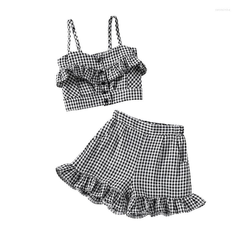 Clothing Sets Toddler Kids Girls 2 Pieces Outfit Plaid Sleeveless Ruffles Sling Tank Tops Elastic Waist Shorts Summer Set, Gray
Clothing Sets Toddler Kids Girls 2 Pieces Outfit Plaid Sleeveless Ruffles Sling Tank Tops Elastic Waist Shorts Summer Set, Gray