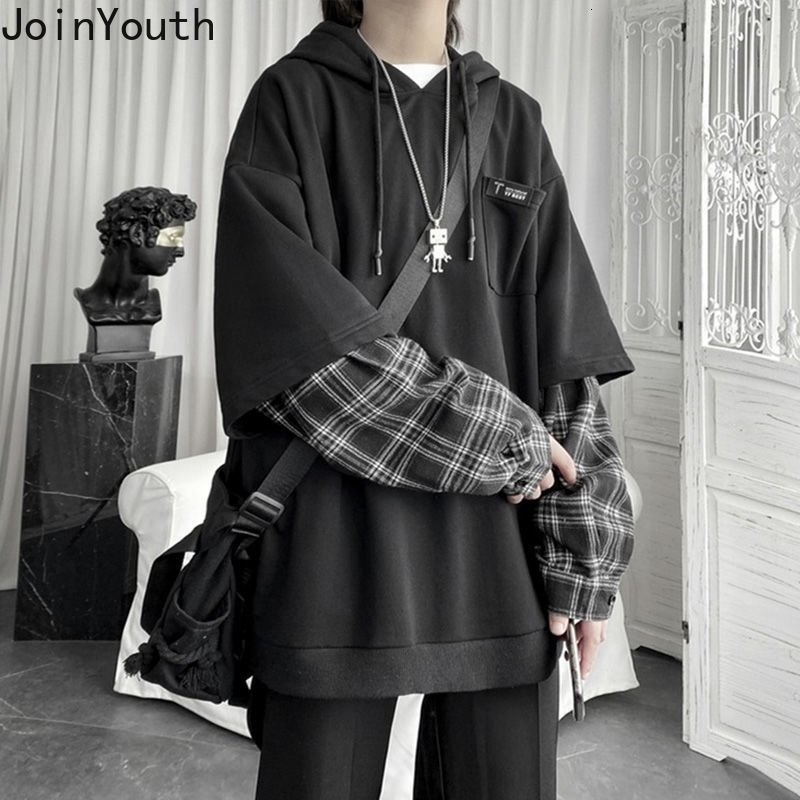 Women' Hoodies Sweatshirts Clothing Fake Two Patchwork Plaid Hooded Oversized Tops Korean Y2K Clothes for Teens Harajuku Casual Sweatshirt 230203, Black tops
Women' Hoodies Sweatshirts Clothing Fake Two Patchwork Plaid Hooded Oversized Tops Korean Y2K Clothes for Teens Harajuku Casual Sweatshirt 230203, Black tops