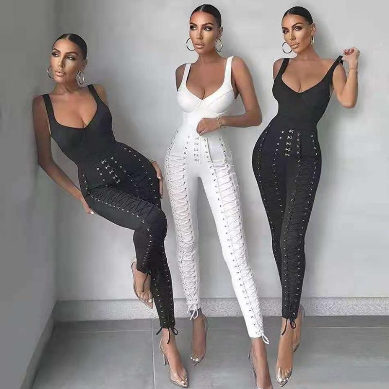 Women's Two Piece Pants Summer Elegant Black Bandag Set Women Sexy Deep V Neck Sleeveless Top High Waist Bosycon Pencil Club PartyWomen's
Women's Two Piece Pants Summer Elegant Black Bandag Set Women Sexy Deep V Neck Sleeveless Top High Waist Bosycon Pencil Club PartyWomen's