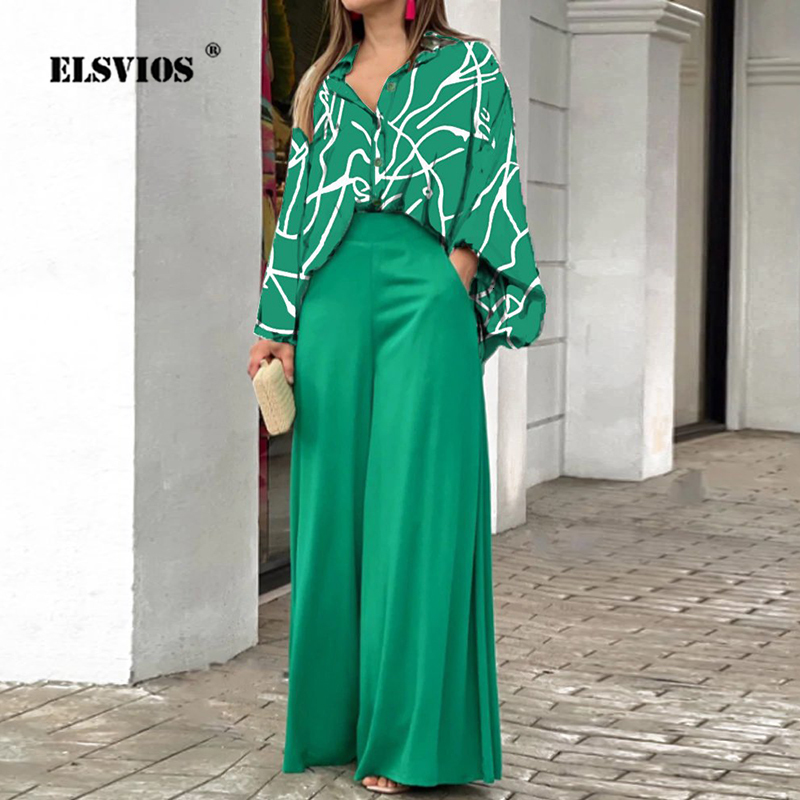 Womens Two Piece Pants Autumn Summer Fashion Shirts Wideleg Sets Long Sleeve Casual Loose Printed Elegant Commute Clothes 230202, Red
Womens Two Piece Pants Autumn Summer Fashion Shirts Wideleg Sets Long Sleeve Casual Loose Printed Elegant Commute Clothes 230202, Red