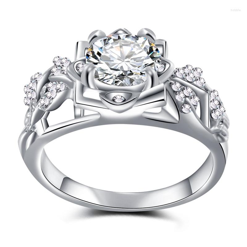 Wedding Rings Ociki Cubic Zirconia Silver Color Crystal CZ Party Trendy Jewelry Flower For Women Girls Gift Drop
Wedding Rings Ociki Cubic Zirconia Silver Color Crystal CZ Party Trendy Jewelry Flower For Women Girls Gift Drop