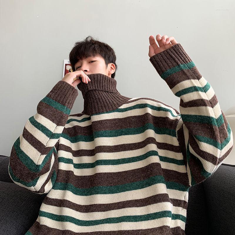 Men's Sweaters 2023 Autumn Winter Striped Turtleneck Sweater Man Fashion Casual Oversize Pullovers Streetwear Male Clothing, Blue
Men's Sweaters 2023 Autumn Winter Striped Turtleneck Sweater Man Fashion Casual Oversize Pullovers Streetwear Male Clothing, Blue