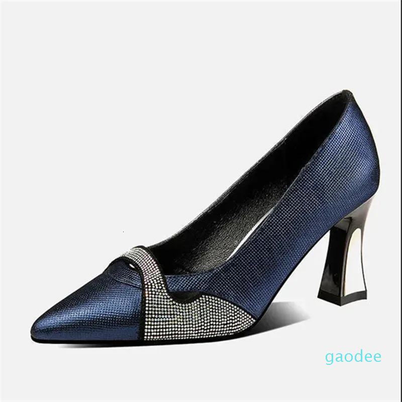 Dress Shoes Women Classic Navy Blue Crystal Shining High Heel Lady Spring Summer Comfort
Dress Shoes Women Classic Navy Blue Crystal Shining High Heel Lady Spring Summer Comfort