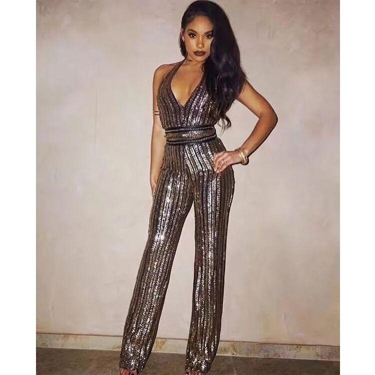Women' Jumpsuits & Rompers Sexyboutique 2023 Gold Sequin Jumpsuit Romper Women Sexy Bodysuit V Neck Striped Party FashionWomen, Picture shown
Women' Jumpsuits & Rompers Sexyboutique 2023 Gold Sequin Jumpsuit Romper Women Sexy Bodysuit V Neck Striped Party FashionWomen, Picture shown