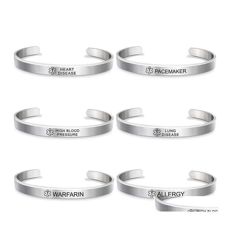 Bangle Medical Alert Id Bracelets Bangles Engravable Diabetes Stainless Steel Open Cuff Bracelet Friendship Jewelry Drop Delivery Otioo
Bangle Medical Alert Id Bracelets Bangles Engravable Diabetes Stainless Steel Open Cuff Bracelet Friendship Jewelry Drop Delivery Otioo