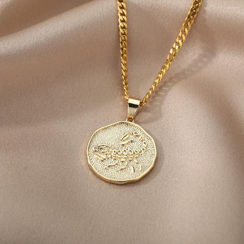 Chains Scorpio Pisces Aries Zodiac Necklace For Women Chain Vintage Round 12 Constellation Necklaces Choker Stainless Steel Jewelry
Chains Scorpio Pisces Aries Zodiac Necklace For Women Chain Vintage Round 12 Constellation Necklaces Choker Stainless Steel Jewelry