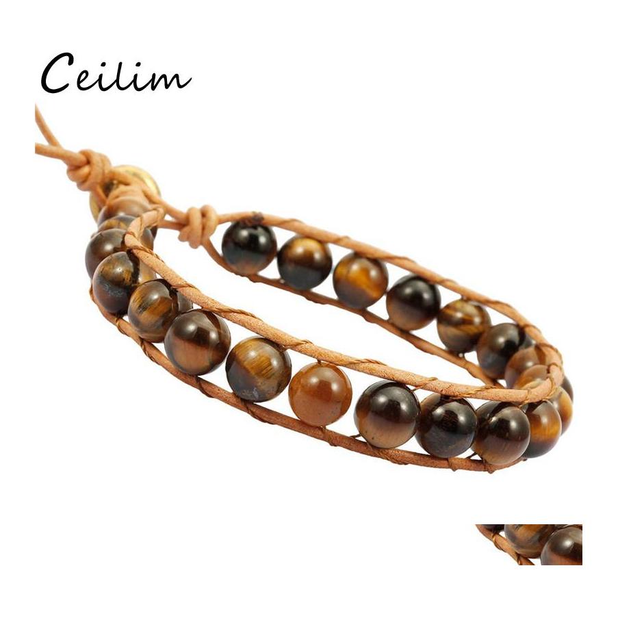 Beaded Strands Mens Tiger Eye Bead Bracelets Adjustable Natural Stone Beads Matte Onyx Braided Bracelet Bangles Yoga Leather Wrap W Otu7T
Beaded Strands Mens Tiger Eye Bead Bracelets Adjustable Natural Stone Beads Matte Onyx Braided Bracelet Bangles Yoga Leather Wrap W Otu7T