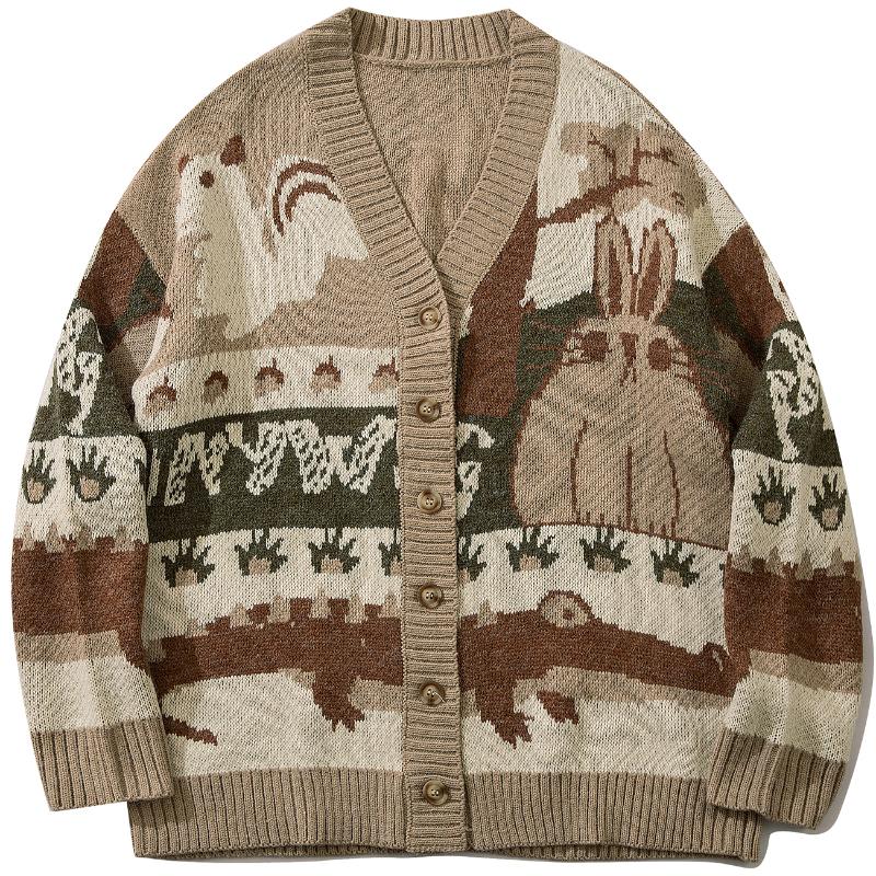 Men's Sweaters LACIBLE Harajuku Vintage Cardigan Sweater Men Grass Knitted Streetwear Loose Autumn Jacket Knitwear Tops, Khaki
Men's Sweaters LACIBLE Harajuku Vintage Cardigan Sweater Men Grass Knitted Streetwear Loose Autumn Jacket Knitwear Tops, Khaki