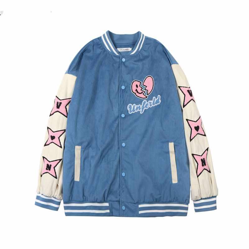 Women's Jackets American Retro Loose Jacket Sweet Love Embroidery Baseball Uniform Men And Women Coat College Style Casual Top, Black
Women's Jackets American Retro Loose Jacket Sweet Love Embroidery Baseball Uniform Men And Women Coat College Style Casual Top, Black