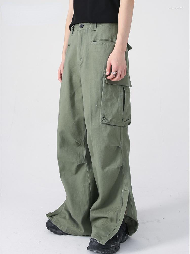 Men' Pants ZCSMLL Men' Cargo Autumn American Design Fashion Casual Solid Color Pocket Vintage Wide Leg Male Trousers L553, Black 
Men' Pants ZCSMLL Men' Cargo Autumn American Design Fashion Casual Solid Color Pocket Vintage Wide Leg Male Trousers L553, Black