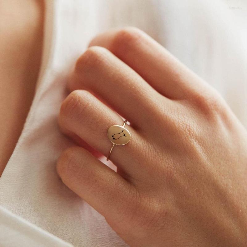 Wedding Rings GD Initial Constellation Oval Ring Women Gold Color Stainless Steel Minimalist Finger Jewelry For
Wedding Rings GD Initial Constellation Oval Ring Women Gold Color Stainless Steel Minimalist Finger Jewelry For