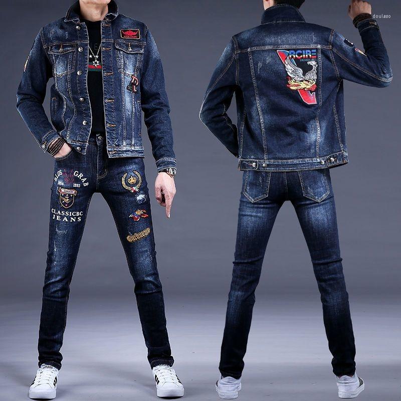 Men's Tracksuits Autumn Premium And Winter Embroidery Denim Jacket Men's Set Korean Fashion Casual Pants Slim Coat Top, Unit price jacket
Men's Tracksuits Autumn Premium And Winter Embroidery Denim Jacket Men's Set Korean Fashion Casual Pants Slim Coat Top, Unit price jacket
