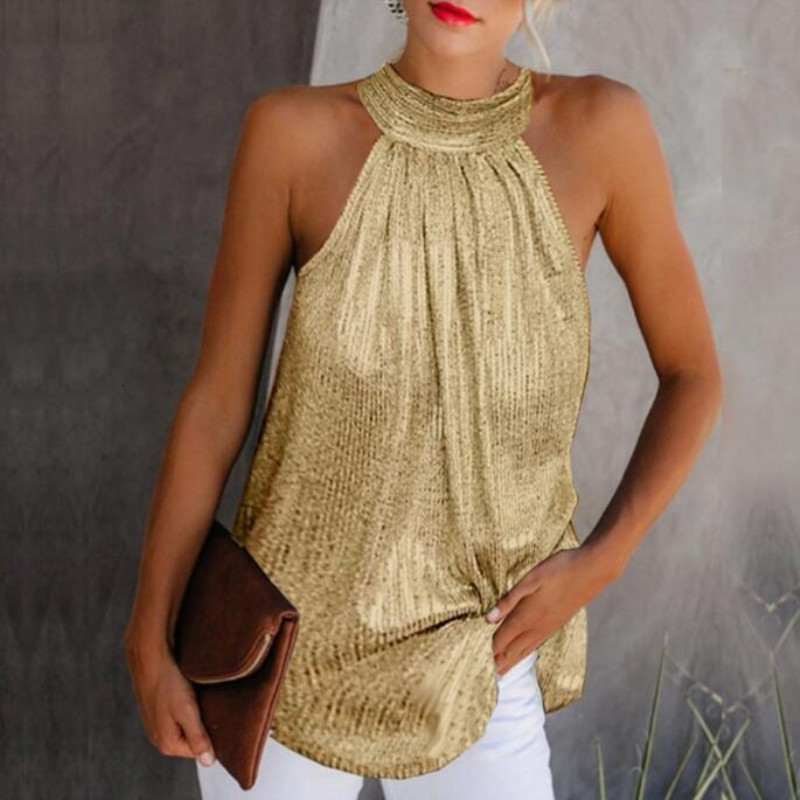 Women' T-Shirt Plus Size -5XL Women Summer T-shirt Sexy Sleeveless Halter Bright Color Tops Blusa Casual Loose T Shirt Tee 230202, Silver
Women' T-Shirt Plus Size -5XL Women Summer T-shirt Sexy Sleeveless Halter Bright Color Tops Blusa Casual Loose T Shirt Tee 230202, Silver