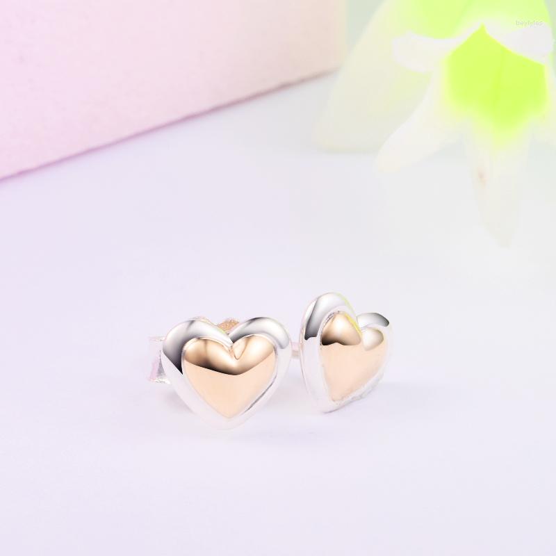 Stud Earrings 2023 Domed Golden Heart For Women 925 Sterling Silver Earing Fine Jewelry Girls Gift Ear Brincos Pendientes
Stud Earrings 2023 Domed Golden Heart For Women 925 Sterling Silver Earing Fine Jewelry Girls Gift Ear Brincos Pendientes