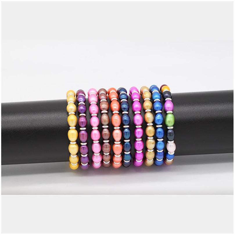 Beaded Natural Freshwater Oval Pearl Bracelet 78Mm Rice Shape Ctured Dyed Color Stretch Bangle Love Wish With Sier Plated Drop Deliv Dhcgz
Beaded Natural Freshwater Oval Pearl Bracelet 78Mm Rice Shape Ctured Dyed Color Stretch Bangle Love Wish With Sier Plated Drop Deliv Dhcgz