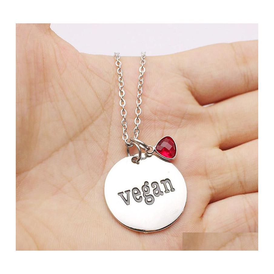 Pendant Necklaces Initial Vegan Necklace Women Men Stainless Steel Chain Vegetarian Symbol Crystal Jewelry Drop Delivery Pendants Otnv2
Pendant Necklaces Initial Vegan Necklace Women Men Stainless Steel Chain Vegetarian Symbol Crystal Jewelry Drop Delivery Pendants Otnv2