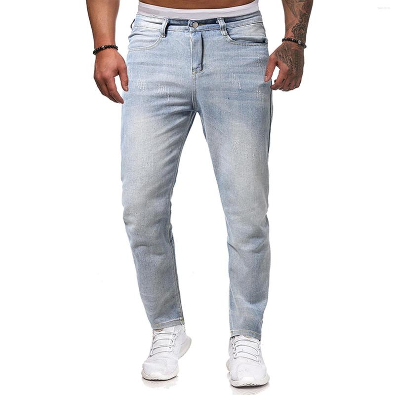 Men's Jeans Mens Fashion Straight Hole Buckle Zipper Middle Waist Denim Long Pants Trousers, Blue
Men's Jeans Mens Fashion Straight Hole Buckle Zipper Middle Waist Denim Long Pants Trousers, Blue