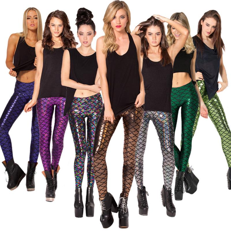 Women' Leggings Shiny Reflective 3D Digital Fish Scales Printed Women Legging Pants Flexible Fitness Tight Trousers Sexy Fashion StreetWome, Blue
Women' Leggings Shiny Reflective 3D Digital Fish Scales Printed Women Legging Pants Flexible Fitness Tight Trousers Sexy Fashion StreetWome, Blue