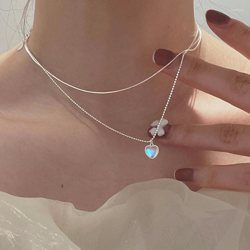 Choker Japanese Korean Fashion Aesthetic Moonstone Heart Necklace For Women Girls Cute Gradient Stone Collar Chain
Choker Japanese Korean Fashion Aesthetic Moonstone Heart Necklace For Women Girls Cute Gradient Stone Collar Chain