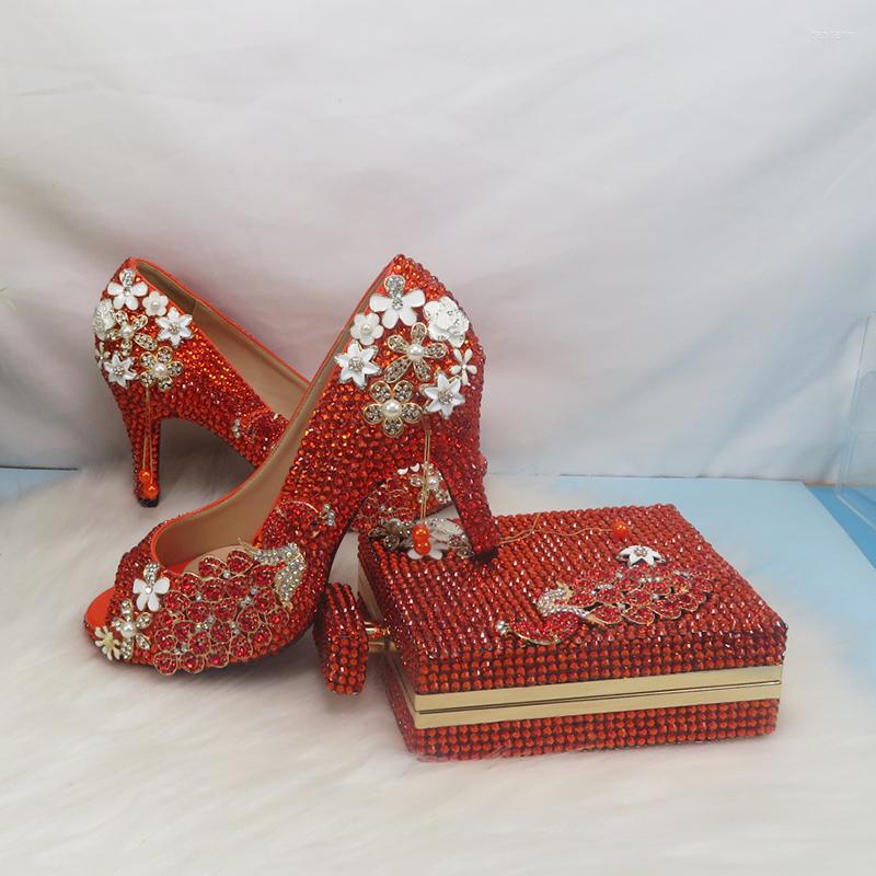Dress Shoes 2023 Open Toe Orange Crystal Peacock Eacock Party Wedding Bride Woman High Heel Platform Ladies Female Pumps, 6cm shoe and bag
Dress Shoes 2023 Open Toe Orange Crystal Peacock Eacock Party Wedding Bride Woman High Heel Platform Ladies Female Pumps, 6cm shoe and bag
