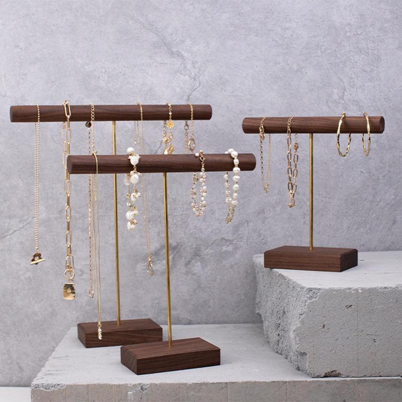Jewelry Pouches Walnut Wooden T-shaped Displays Holders Rack Dark Brown Shelf Stand Counter Storage Display 1PC
Jewelry Pouches Walnut Wooden T-shaped Displays Holders Rack Dark Brown Shelf Stand Counter Storage Display 1PC