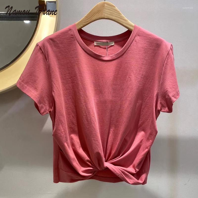 Women' T Shirts Namou Drane 2023 Summer Korean Version Of The Hem Kink Short Sleeves Versatile T-shirt Women Loose Round Collar Solid Color, Red
Women' T Shirts Namou Drane 2023 Summer Korean Version Of The Hem Kink Short Sleeves Versatile T-shirt Women Loose Round Collar Solid Color, Red
