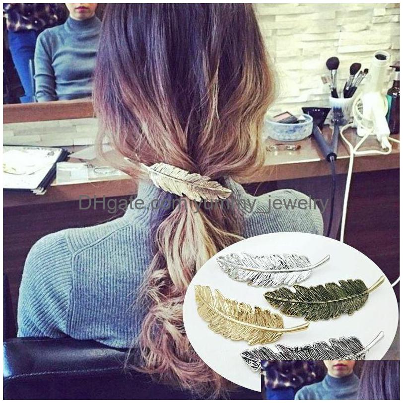 Hair Clips Barrettes Korea New Styles Fashion Metal Feather Hairpin Satement Hairwear Accessories Women Jewelry Retro Design Newes Dhyt6
Hair Clips Barrettes Korea New Styles Fashion Metal Feather Hairpin Satement Hairwear Accessories Women Jewelry Retro Design Newes Dhyt6