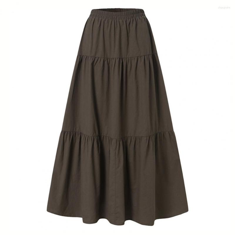 Skirts Stylish Long Skirt Solid Color Skin-Touch Ruffle Pleated Stitching Cake Maxi Windproof Streetwear, Black
Skirts Stylish Long Skirt Solid Color Skin-Touch Ruffle Pleated Stitching Cake Maxi Windproof Streetwear, Black
