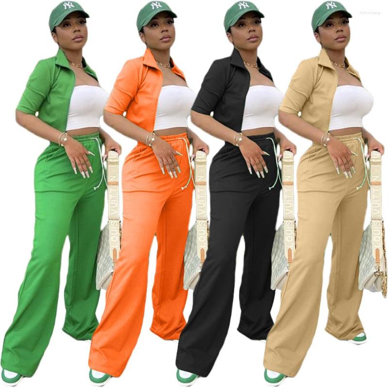 Women' Two Piece Pants Set Fall Clothes For Women Outfit Zip Half Sleeve Short Coat Top Wide Leg Sets Tracksuit Wholesale Drop, Black
Women' Two Piece Pants Set Fall Clothes For Women Outfit Zip Half Sleeve Short Coat Top Wide Leg Sets Tracksuit Wholesale Drop, Black