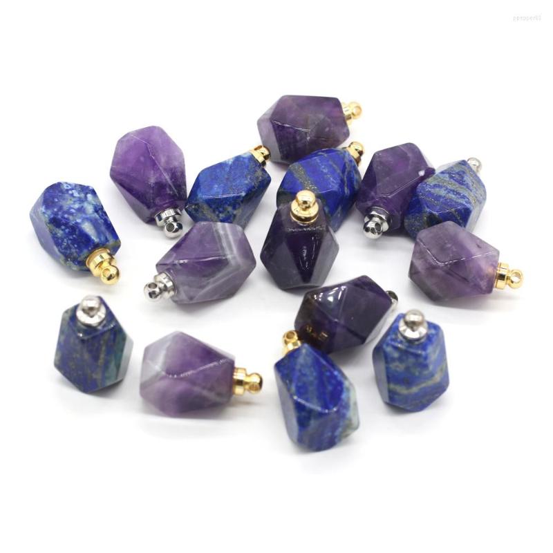 Pendant Necklaces Natural Perfume Bottle Lapis Lazulis Amethysts Charms For Making DIY Jewelry Necklace Accessories Size 18x34mm
Pendant Necklaces Natural Perfume Bottle Lapis Lazulis Amethysts Charms For Making DIY Jewelry Necklace Accessories Size 18x34mm