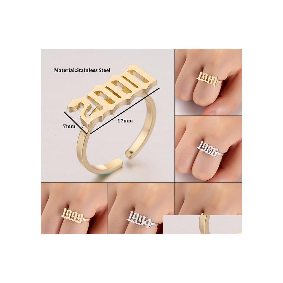 Band Rings Fashion Stainless Steel For Women Korean 19851997 Custom Birth Years Number Sier Gold Rose As Gift Friend Drop Delivery Je Otat1
Band Rings Fashion Stainless Steel For Women Korean 19851997 Custom Birth Years Number Sier Gold Rose As Gift Friend Drop Delivery Je Otat1