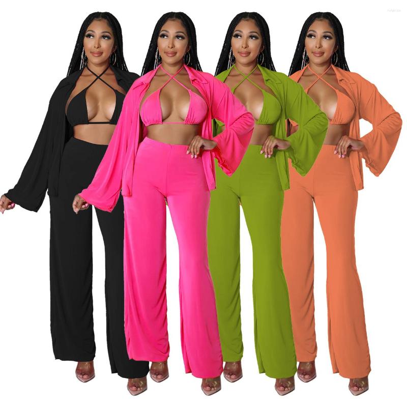 Women' Pants 2023 Summer Women' Long Sleeve Bikini Wide Leg Solid Casual Fashion Set, Beige
Women' Pants 2023 Summer Women' Long Sleeve Bikini Wide Leg Solid Casual Fashion Set, Beige