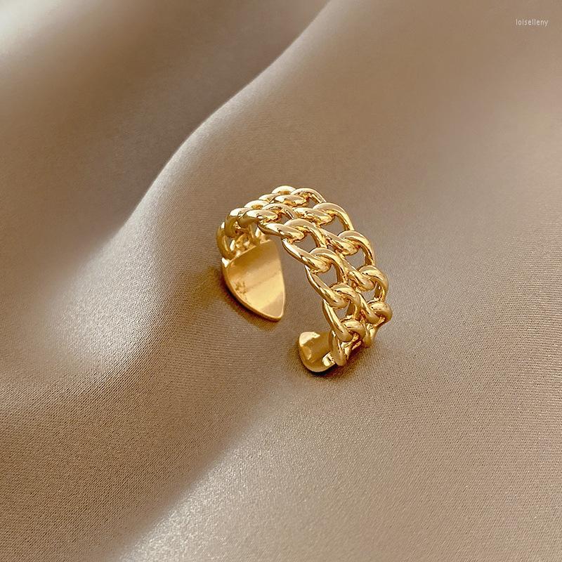 Wedding Rings Vintage Wide Face Chain Adjustable For Women Stainless Steel Gold Color Female Aesthetic Jewelry
Wedding Rings Vintage Wide Face Chain Adjustable For Women Stainless Steel Gold Color Female Aesthetic Jewelry