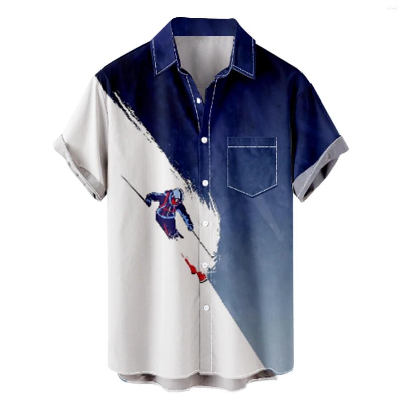 Men's Casual Shirts Men's Painting Skiing Print Hawaiian Shirt Men Turn Down Collar Street Single Breasted Summer Beach Vintage Clothes
Men's Casual Shirts Men's Painting Skiing Print Hawaiian Shirt Men Turn Down Collar Street Single Breasted Summer Beach Vintage Clothes