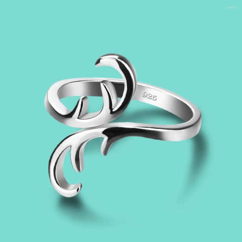 Cluster Rings 925 Sterling Silver Ring Women's Creative Antler Design Solid Open Free Adjustment Charm Jewelry Gift
Cluster Rings 925 Sterling Silver Ring Women's Creative Antler Design Solid Open Free Adjustment Charm Jewelry Gift