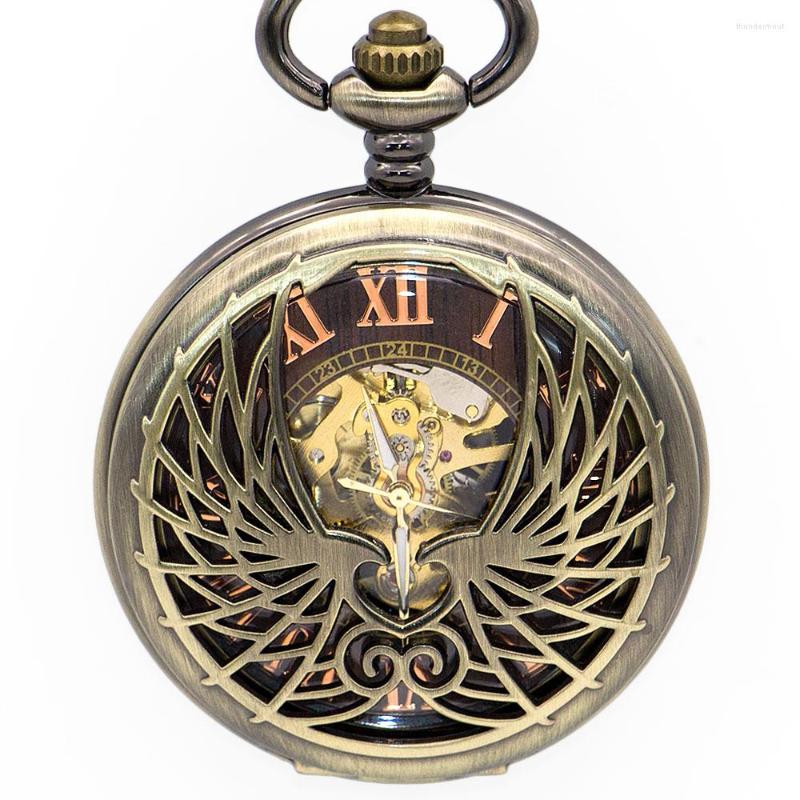 Pocket Watches Retro Bronze Wing Mechanical Watch With FOB Chain Double Side Open Skeleton Hand-winding For Men Women PJX1357, No box
Pocket Watches Retro Bronze Wing Mechanical Watch With FOB Chain Double Side Open Skeleton Hand-winding For Men Women PJX1357, No box