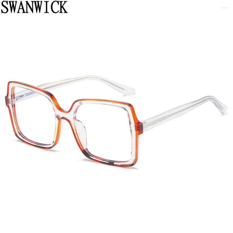 Sunglasses Swanwick TR90 Big Square Glasses For Women Fashion Anti Blue Light Vintage Frames Optical Acetate Clear Lens Black
Sunglasses Swanwick TR90 Big Square Glasses For Women Fashion Anti Blue Light Vintage Frames Optical Acetate Clear Lens Black