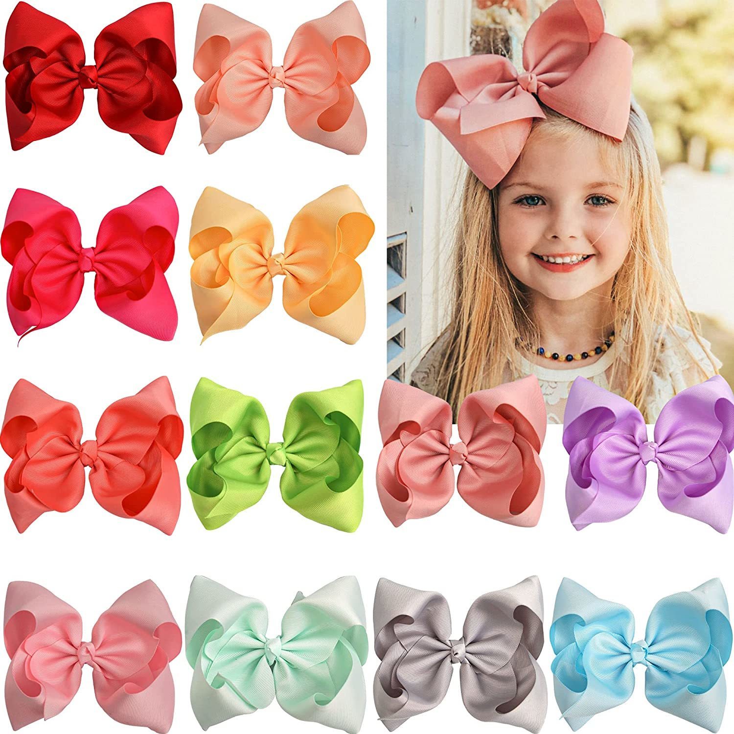 Hair Clips Barrettes 12 Pcs 8" Grosgrain Ribbon Large Bows Durable Metal Alligator Clip No Fraying Slipping Pinwheel Bow For Girls Toddlers 230202
Hair Clips Barrettes 12 Pcs 8" Grosgrain Ribbon Large Bows Durable Metal Alligator Clip No Fraying Slipping Pinwheel Bow For Girls Toddlers 230202