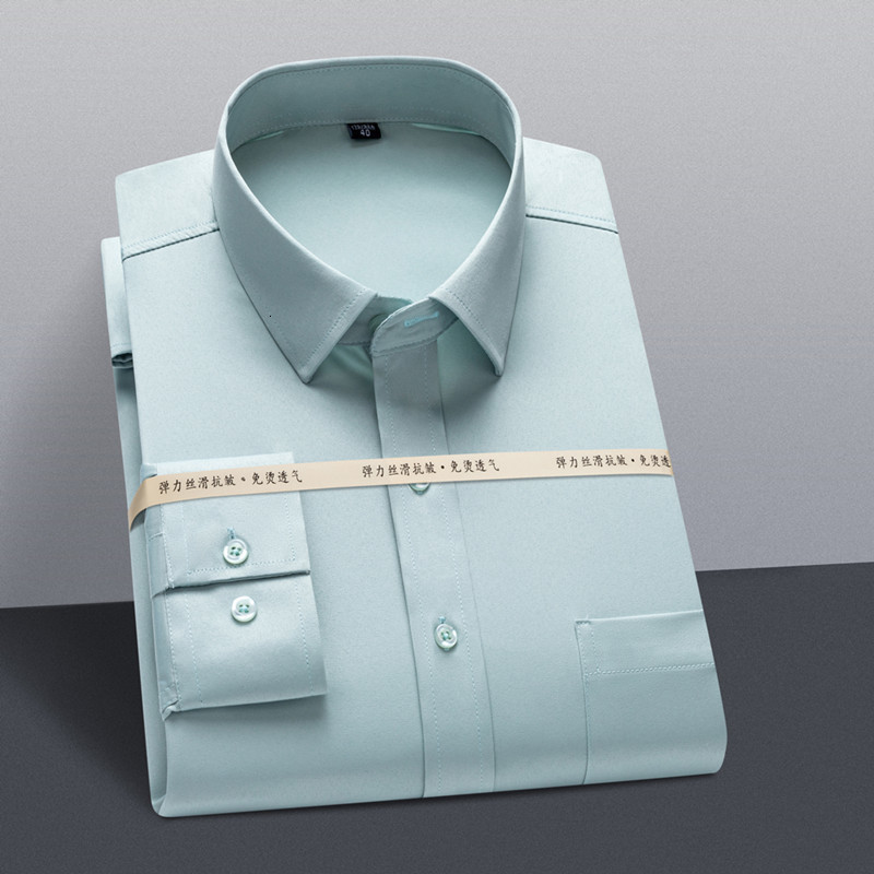Men's Casual Shirts Fashion Stretch Noniron Shirt Antiwrinkle Classic Solid Selfcultivation Business Wear Long Sleeve for Men 230202, Solid shirt 03
Men's Casual Shirts Fashion Stretch Noniron Shirt Antiwrinkle Classic Solid Selfcultivation Business Wear Long Sleeve for Men 230202, Solid shirt 03