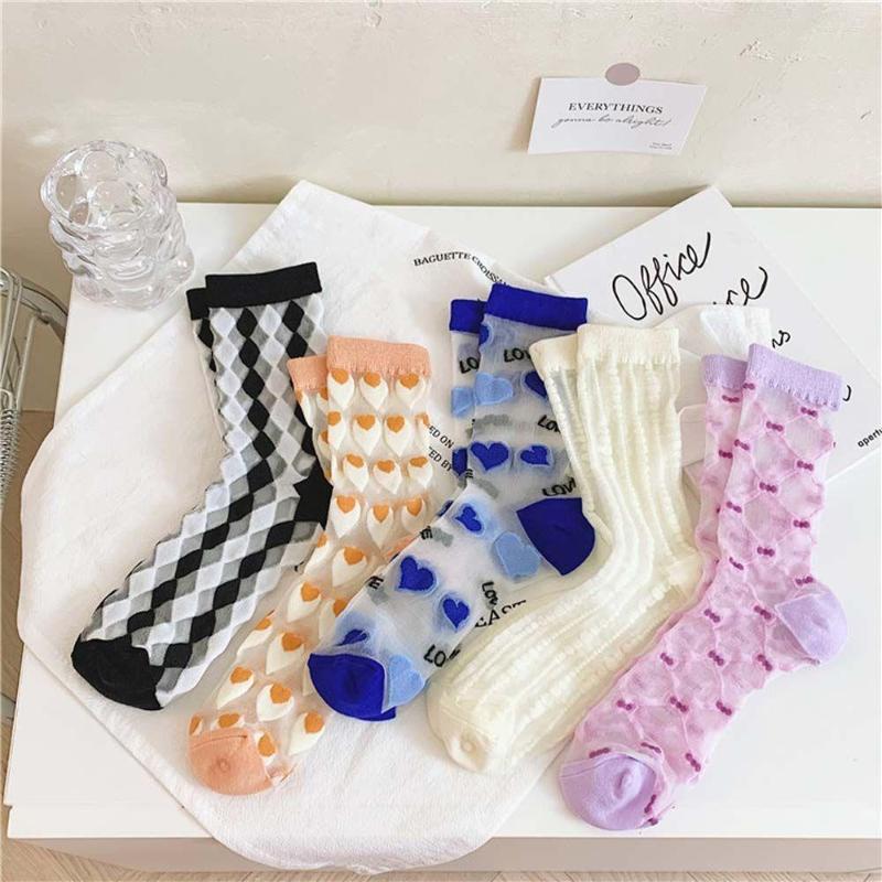 Women Socks Summer Glass Silk Japanese Love Vertical Stripes Cass Women's Tube Transparent Sweet, Black
Women Socks Summer Glass Silk Japanese Love Vertical Stripes Cass Women's Tube Transparent Sweet, Black