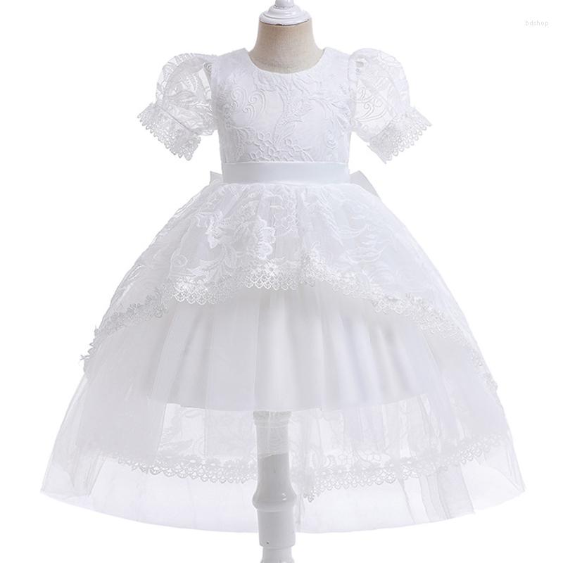 Girl Dresses Wedding Flower Dress 2023 Style Embroidery Lace Cute Bubble Sleeve Bowknot Solid Children's For 4 5 6 7 Years, White
Girl Dresses Wedding Flower Dress 2023 Style Embroidery Lace Cute Bubble Sleeve Bowknot Solid Children's For 4 5 6 7 Years, White