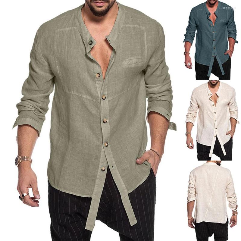 Men's Casual Shirts 2023 European And American Stand Collar Cotton Linen Personality Fashion Long Sleeve Shirt, Blue
Men's Casual Shirts 2023 European And American Stand Collar Cotton Linen Personality Fashion Long Sleeve Shirt, Blue