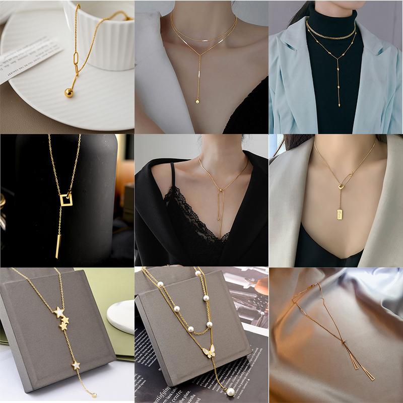 Pendant Necklaces 316L Stainless Steel Gold Color Butterfly Star Bead Long Tassel For Women 2023 Trendy Fashion Gift JewelryPendant
Pendant Necklaces 316L Stainless Steel Gold Color Butterfly Star Bead Long Tassel For Women 2023 Trendy Fashion Gift JewelryPendant